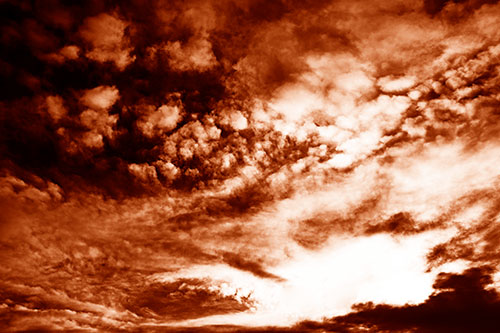 Evil Eyed Cloud Invades Bright White Light (Orange Shade)
