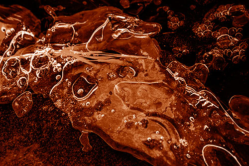 Frozen Shapeshifting Pupil Bubble Eyed Ice Face (Orange Shade)