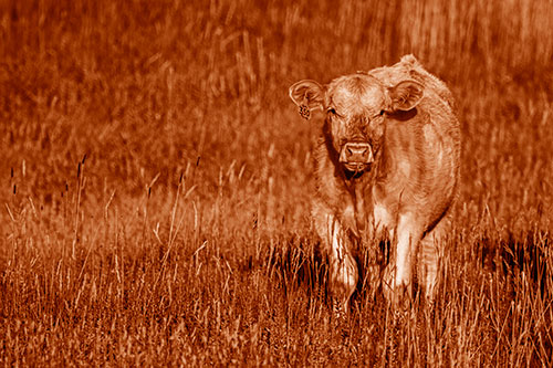 Grass Chewing Cow Spots Intruder (Orange Shade Photo)
