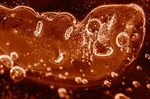 Happy Bubble Faced Blob Frozen Among River (Orange Shade)
