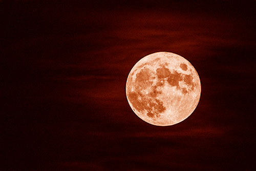 October Full Hunters Moon (Orange Shade Photo)