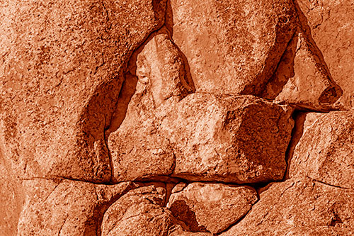 Stone Sphinx Within Rock Formation (Orange Shade Photo)