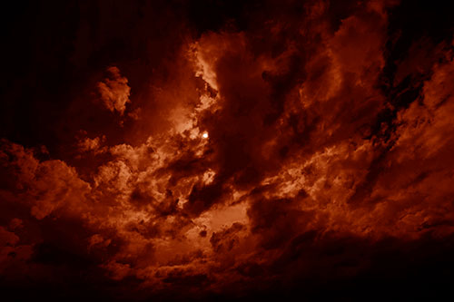 Sun Eyed Open Mouthed Creature Cloud (Orange Shade Photo)