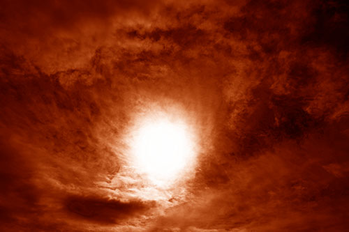 Sun Vortex Consumes Clouds (Orange Shade Photo)