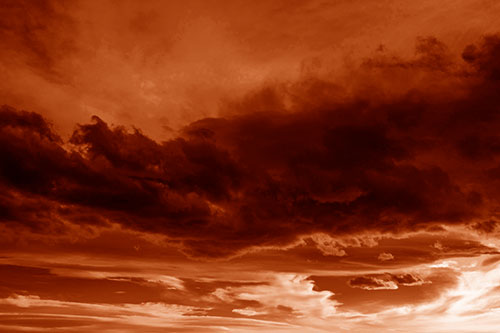 Sunset Producing Fire Orange Clouds (Orange Shade Photo)