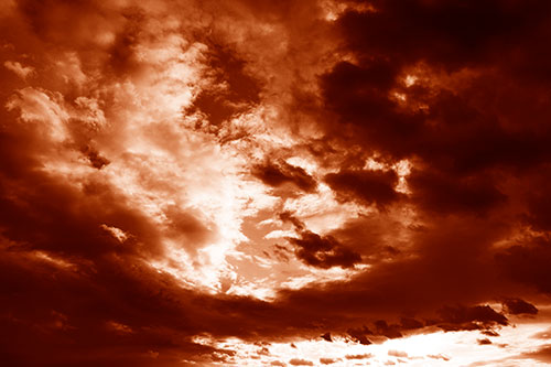 Thick Dark Cloud Refuses To Split In Half (Orange Shade Photo)