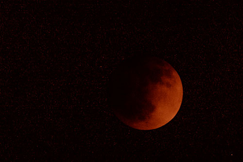 Total Lunar Eclipse Moon (Orange Shade Photo)