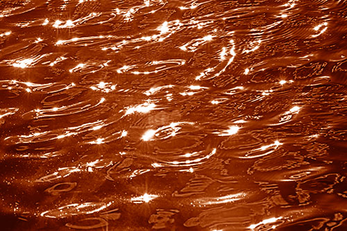 Water Ripples Sparkling Among Sunlight (Orange Shade Photo)