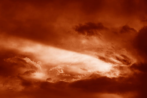 White Light Tearing Through Clouds (Orange Shade Photo)