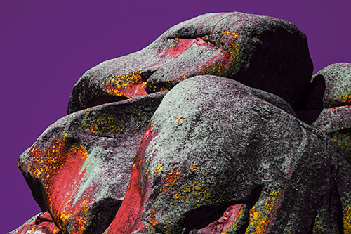 Ancient Rock Face Formation (Orange Tint)