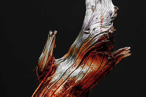 Angry Blood Stained Tree Trunk Creature Raising Fist (Orange Tint)