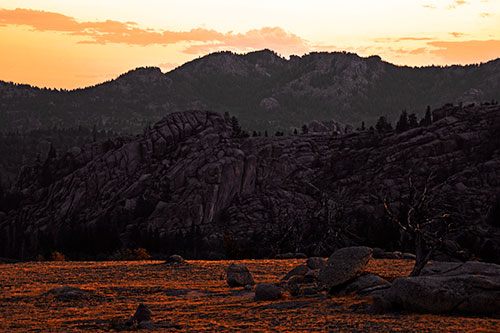 Arching Mountain Double Sunrise (Orange Tint Photo)