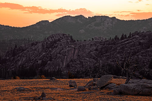 Arching Mountain Double Sunrise (Orange Tint Photo)