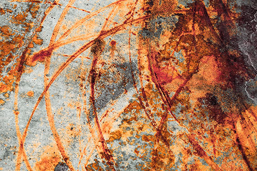 Dry Liquid Stains Turning Concrete Into Art (Orange Tint Photo)