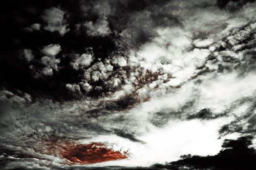 Evil Eyed Cloud Invades Bright White Light (Orange Tint)