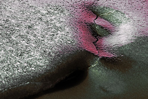 Frozen Cracking Ice Valley (Orange Tint)