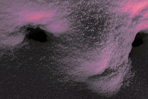 Triangle Powdered Snow Face Atop Soil (Orange Tint)