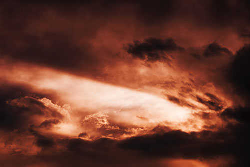 White Light Tearing Through Clouds (Orange Tint)