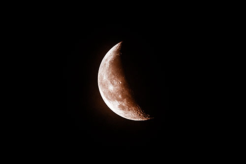 Half Crescent Blue Moon (Orange Tone Photo)