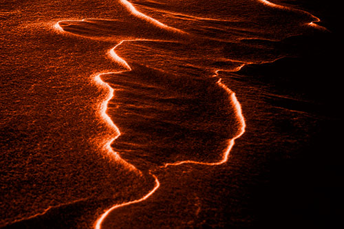Lightning Streak Snow Drift (Orange Tone Photo)