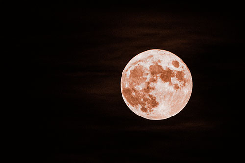 October Full Hunters Moon (Orange Tone Photo)