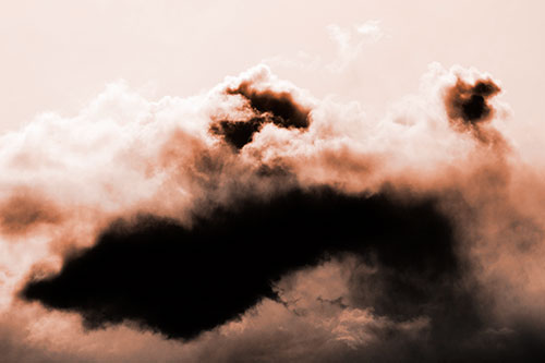 Smearing Neutral Faced Cloud Formation (Orange Tone Photo)