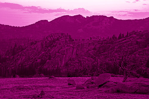 Arching Mountain Double Sunrise (Pink Shade Photo)