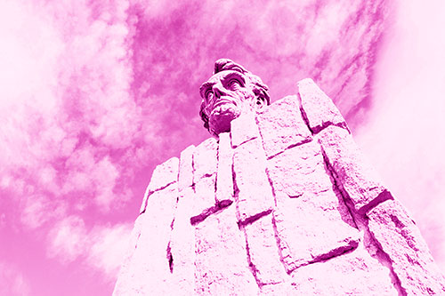 Cloud Mass Above Presidential Statue (Pink Shade Photo)