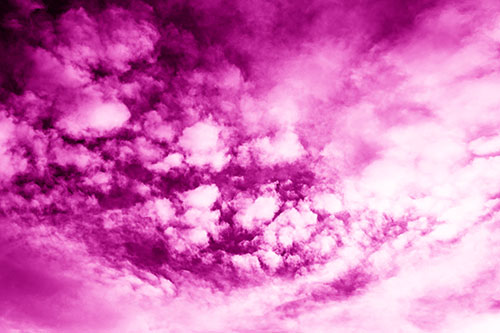Cluster Clouds Forming Off White Mass (Pink Shade Photo)