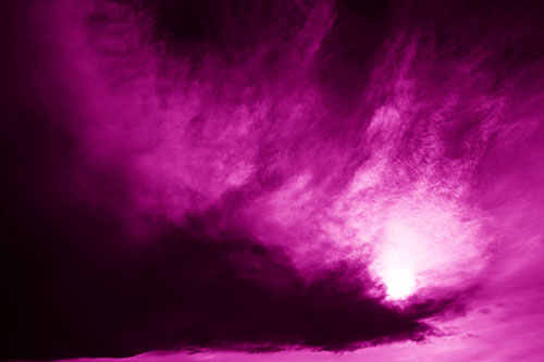 Dark Cloud Mass Holding Sun (Pink Shade Photo)