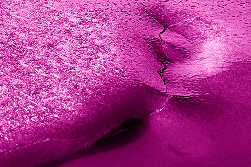 Frozen Cracking Ice Valley (Pink Shade Photo)