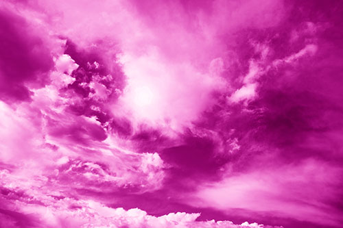 Ocean Sea Swirling Clouds (Pink Shade Photo)