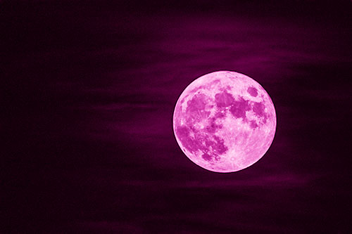 October Full Hunters Moon (Pink Shade Photo)