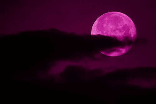 Pac Man Moon Swallows Clouds (Pink Shade Photo)