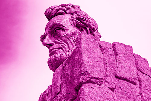 Presidential Statue Side View Headshot (Pink Shade Photo)