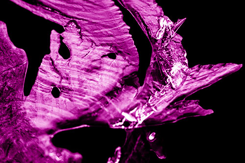 Shocked Jagged Curving Ice Face (Pink Shade)