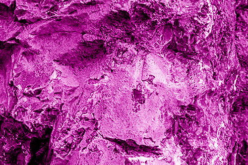 Shut Eyed Rock Face Decomposing (Pink Shade Photo)