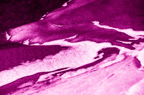 Sleeping Polar Bear Ice Formation (Pink Shade Photo)