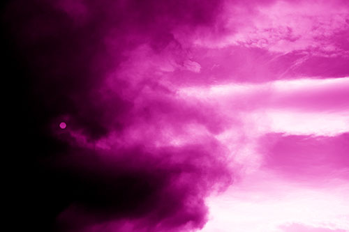 Sun Spiraling Out Of Mullen Fire Clouds (Pink Shade Photo)
