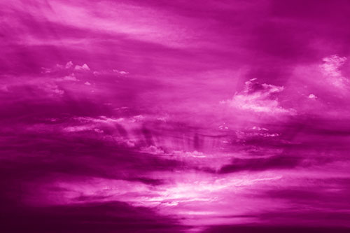 Sunrise Bursting Colorful Light Past Clouds (Pink Shade Photo)