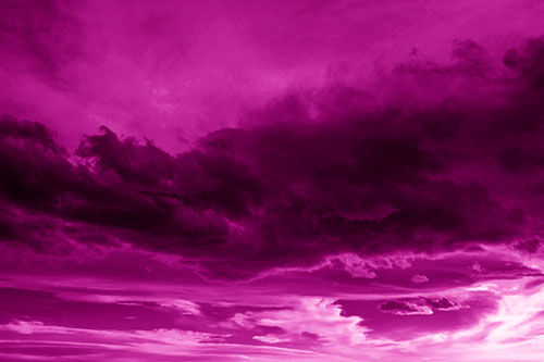 Sunset Producing Fire Orange Clouds (Pink Shade)