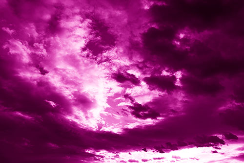 Thick Dark Cloud Refuses To Split In Half (Pink Shade Photo)