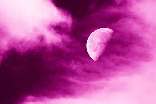 Upside Down Creature Cloud Moon Gazing (Pink Shade Photo)