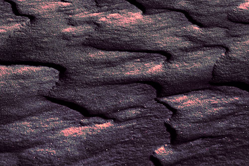 Curving Sparkling Snow Drifts (Pink Tint Photo)