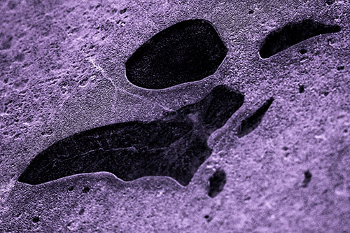 Distorted Skull Face Within Frozen Ice (Pink Tint)