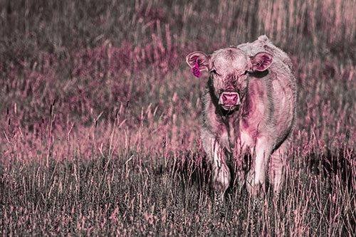 Grass Chewing Cow Spots Intruder (Pink Tint)
