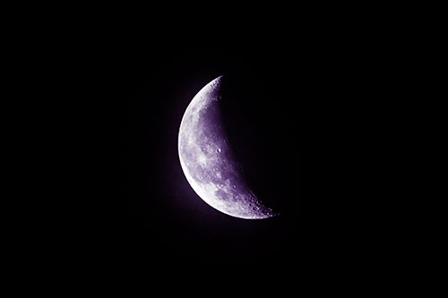 Half Crescent Blue Moon (Pink Tint Photo)