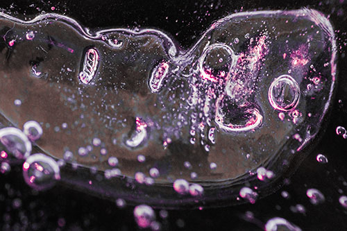 Happy Bubble Faced Blob Frozen Among River (Pink Tint)