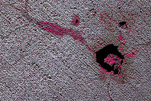 Screaming Wet Asphalt Face Cracking Apart (Pink Tint)