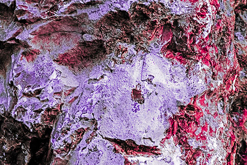 Shut Eyed Rock Face Decomposing (Pink Tint)